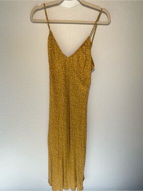 Yellow Midi Ditsy Floral Sundress